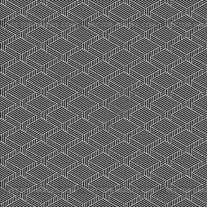 Seamless pattern with 3-D effect cubes in perspective - vector clipart