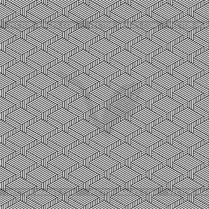 Seamless pattern with 3-D effect cubes in perspective - vector clip art