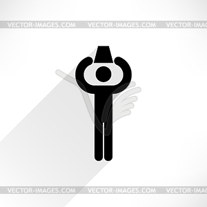 ALS Ice Bucket Challenge concept in flat style - vector clipart