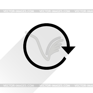 Black arrow icon reload, refresh, rotation, reset, repeat sign 02 - vector clip art