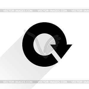 Black arrow icon reload, refresh, rotation, reset, repeat sign 17 - royalty-free vector image