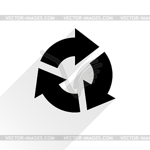 Black arrow icon reload, refresh, rotation, reset, repeat sign 19 - vector clipart