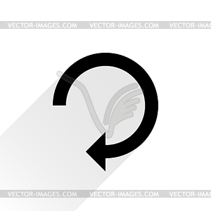 Black arrow icon reload, refresh, rotation, reset, repeat sign 26 - vector clipart