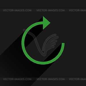 Green arrow icon reload, refresh, rotation, reset, repeat sign 17 - vector image