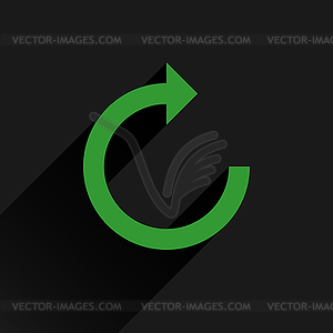 Green arrow icon reload, refresh, rotation, reset, repeat sign 21 - vector clip art