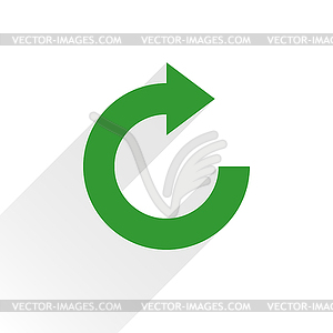 Green arrow icon reload, refresh, rotation, reset, repeat sign 25 - vector image