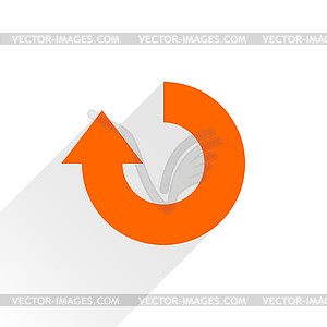 Orange arrow icon reload, refresh, rotation, reset, repeat sign 31 - vector image