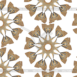 Lace floral ethnic ornament seamless pattern - vector image