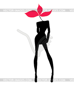 Model girl Flower - vector EPS clipart