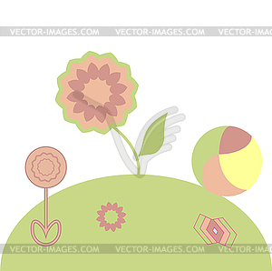 In style of children drawings - vector clipart