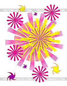 Colorful fireworks - vector image