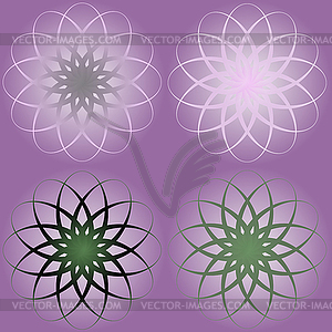 Красочный Урожай цветочный фиолетовый Бесшовные - цветной векторный клипарт