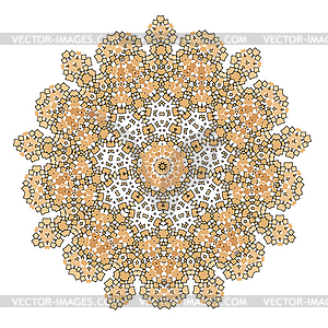 Lace floral colorful ethnic ornament kaleidoscop - vector image