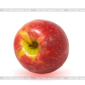 Large ripe red Apple with handle - vector clip art