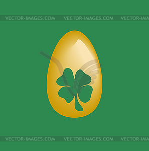 Easter egg with symbol irish - vector image