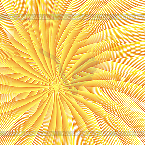 Abstract spherical luminous gold stars - vector image