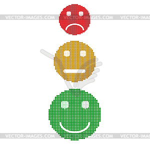 Character set of ridiculous semaphore - stock vector clipart