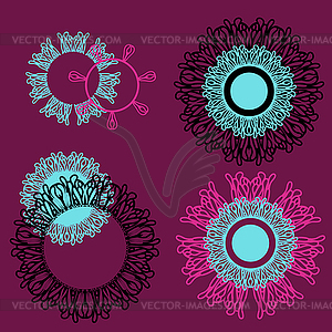 Abstract lace floral natural ornament - vector clipart / vector image