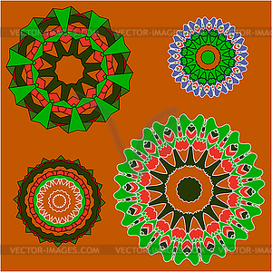 Lace floral ethnic ornament - vector clipart