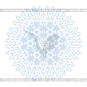 Lace floral white ethnic ornament kaleidoscope - vector clipart