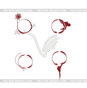 Wine glass marks - color vector clipart