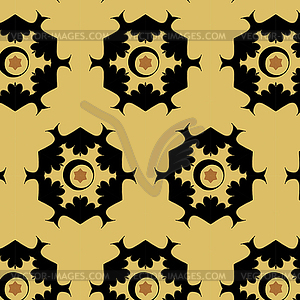Abstract background, composed yellow, brown, black - vector clipart