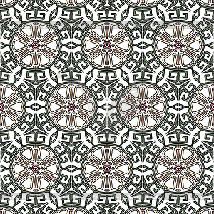 Vintage color ethnic ornament pattern flower - vector clipart