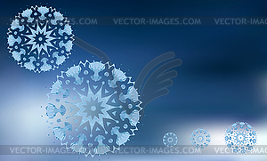 Abstract expressionism, fantastic blue landscape - color vector clipart