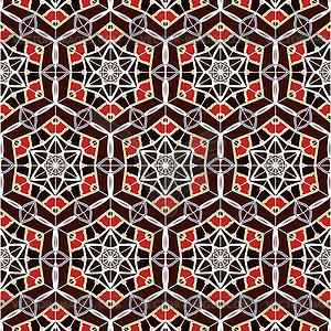 Lace floral ethnic ornament seamless pattern - vector image