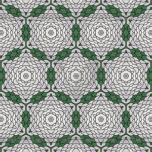 Lace floral ethnic ornament seamless pattern - vector clip art