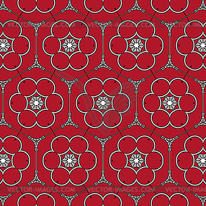 Lace floral ethnic ornament seamless pattern - vector image