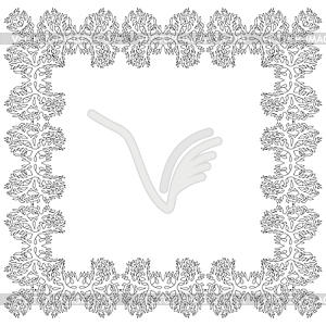 Ornamental Frame for photo black white elements - vector clipart