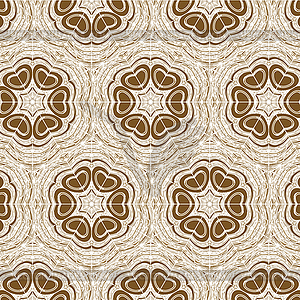 Primitive simple retro seamless pattern with lines - vector image