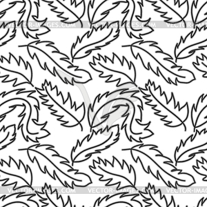 Seamless pattern with feathers - vector image