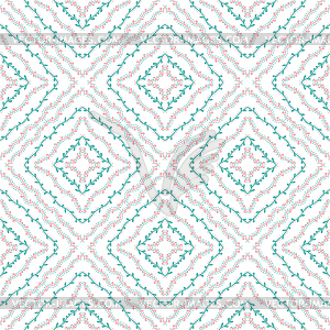 Ethnic floral hand-drawn seamless pattern - vector clipart