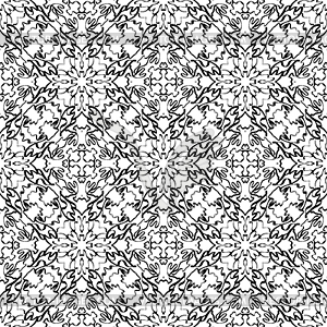 Ethnic abstract hand-drawn seamless pattern - vector clip art