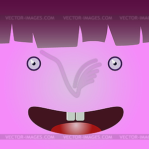 Cute cartoon face - vector image