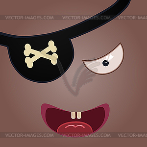 Face of evil pirat - vector clipart