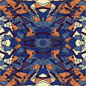 Ethnic triangle abstract hand-drawn seamless pattern - vector clipart