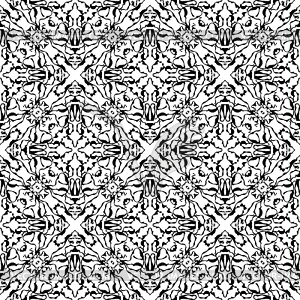 Abstract hand-drawn seamless pattern - vector clipart