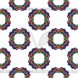 Abstract hand-drawn circles. Colorful seamless - vector image