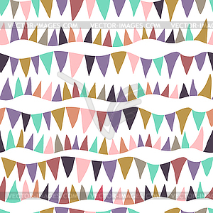 Colorful seamless pattern. Abstract paper garland - vector clip art