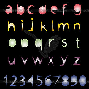 Alphabet of to Z. Lower case - vector image