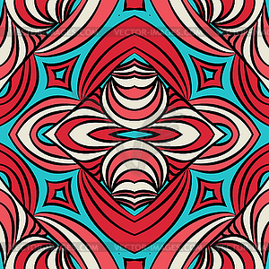 Abstract Colorful Curly Seamless Pattern - vector EPS clipart