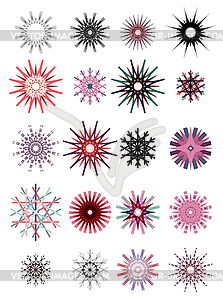 Set of pretty spirograph logotypes - vector image