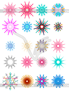 Set of pretty spirograph logotypes - vector clipart