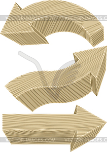 Wooden arrows. Vector illustration - vector image