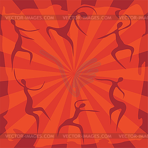 Abstract ethnic grunge background, vector - vector clip art