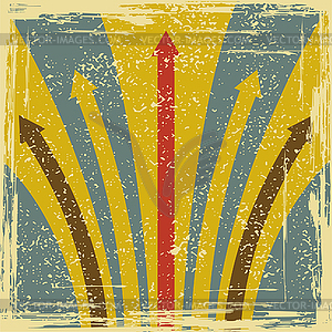 Abstract grunge background with arrows, vector - vector clip art