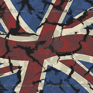 British grunge flag - vector EPS clipart